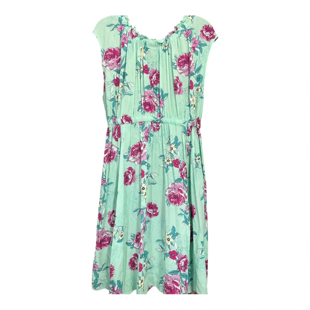 Mini Challis Tie-Front Skater Dress Size 2 - Picture 3 of 6